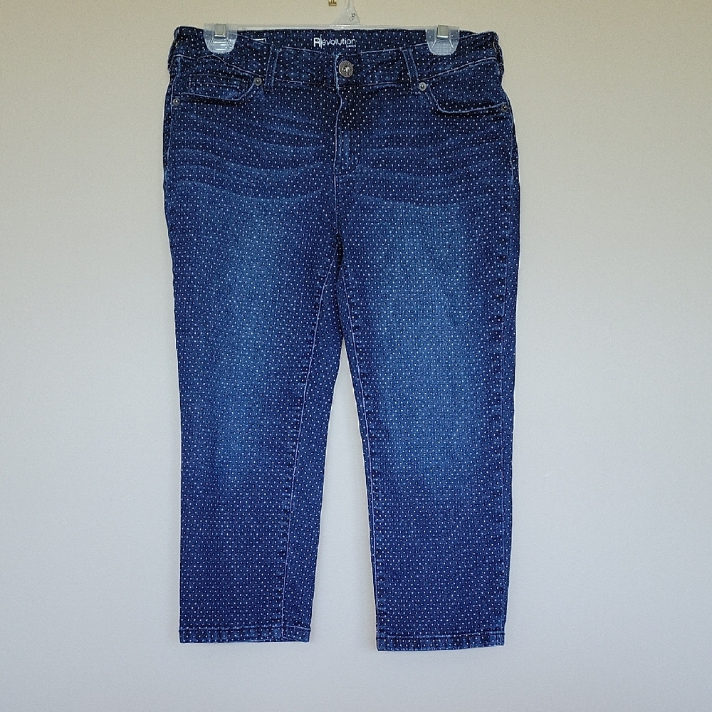 Revolution By Ricki's Polka Dot Brooke Straight Leg Capri's